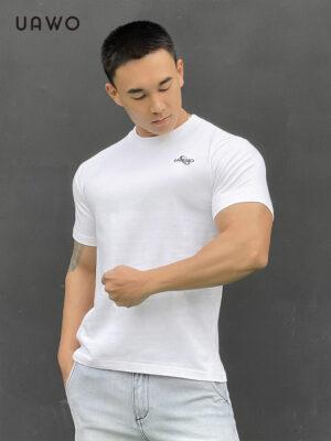 superaspire T-shirts Summer men's short sleeved round neck thin elastic quick drying sports versatile casual running fitness quick drying T-shirt