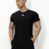 SuperAspire Summer reflective strip short sleeved men's sports and leisure slim fit elastic breathable quick drying fitness short T-shirt
