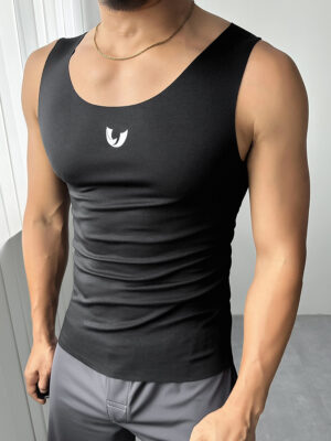 superaspire Summer Men's Modal Traceless Bottom Tank Top for Leisure Sports, Quick Drying, Breathable, and Elastic Thin Fitness Tank Top