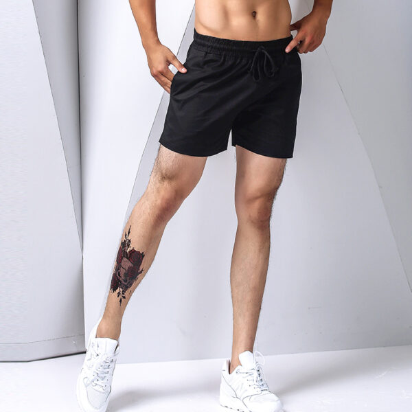 superaspire Summer men's three-point solid color shorts cotton five-point pants casual pants plus size slim fit casual fitness pants trendy
